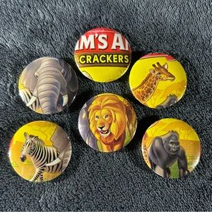 Animal Crackers - 6 Button Set (Handmade)
